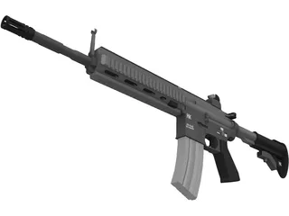 HK 416D 3D Model preview