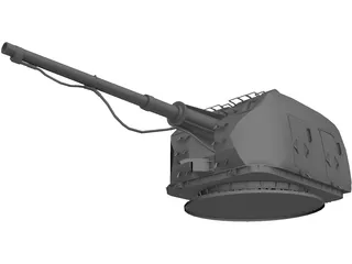 A-190E Naval Gun 100-mm 3D Model preview
