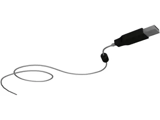 USB Cable 3D Model preview