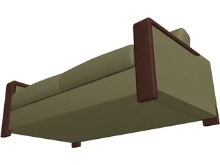 Classic Couch 3D Model preview