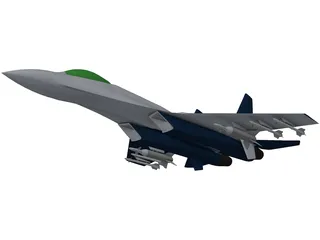 Sukhoi Su-27 Flanker 3D Model preview