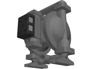 Double Diaphragm Pump 3D Model preview