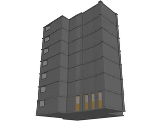 Hospital Building 3D Model preview