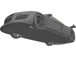 Audi R8 GT3 3D Model preview