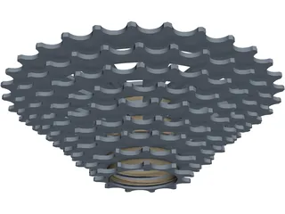 MTB Cassette 9-Speed 11-32t 3D Model preview