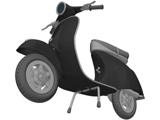 Scooter Vespa 3D Model preview