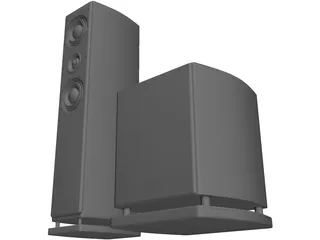 Speakers 3D Model preview