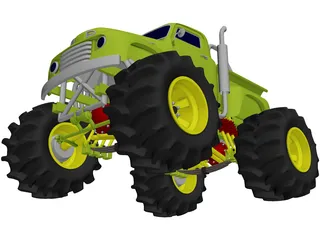 Ford Pickup Big Foot Monster 3D Model preview