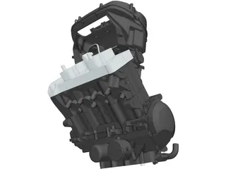 Honda CBR600RR Engine 3D Model preview
