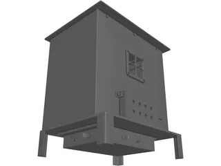 Wood Stove 3D Model preview