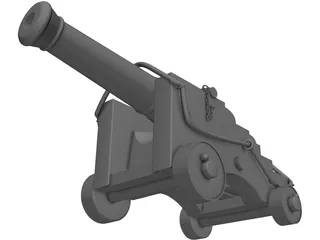Ship Cannon 3D Model preview