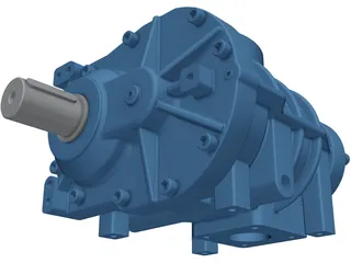 Screw Compressor 3D Model preview