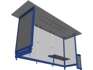Bus Stop 3D Model preview