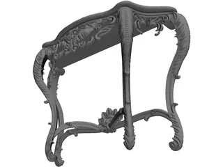 Bathroom Table 3D Model preview