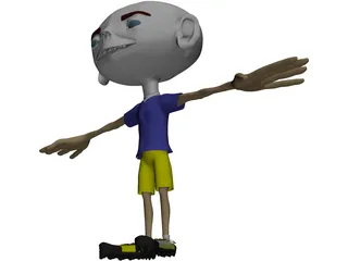 Cartoon Boy 3D Model preview