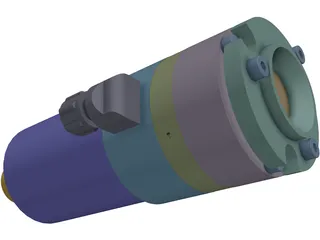 CO2 Laser Cutting Head 3D Model preview