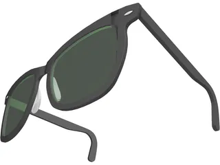 Rayban Sun Glasses 3D Model preview