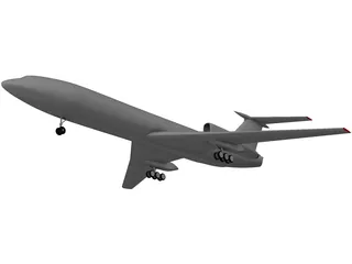 Tupolev Tu-154 3D Model preview