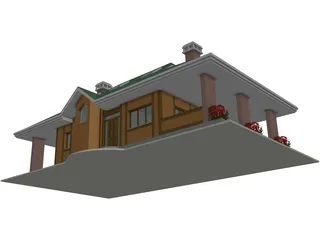 Wood House 3D Model preview