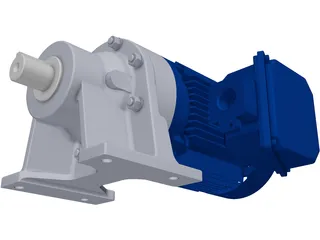 Electric Motor 1.5hp 3D Model preview