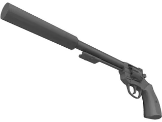 .44 Magnum Silenced 3D Model preview