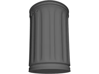Garbage Can 3D Model preview