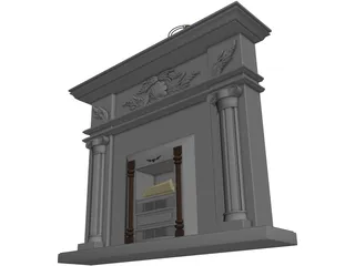 European Fireplace 3D Model preview