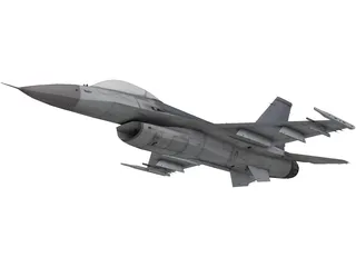 F-16C Fighting Falcon 3D Model preview