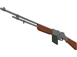 Browning Automatic Rifle 3D Model preview
