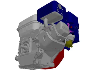 Honda GX160-1 Engine 3D Model preview
