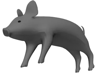 Pig 3D Model preview
