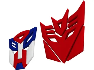 Transformers Logo 3D Model preview