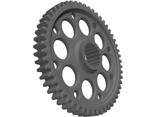 Spur Gear 47 6DP Teeth 27mm Wide 3D Model preview