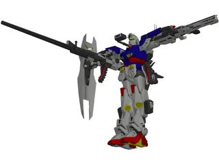 Gundam F-90 Long Range Type 3D Model preview