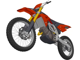 Motocross Bike 3D Model preview