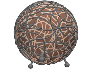 Ball Lamp 3D Model preview