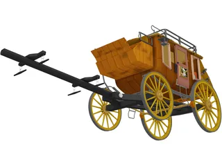 Stage Coach 3D Model preview