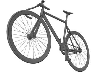 Bicycle Fixed Gear 3D Model preview