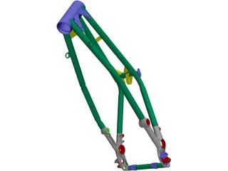 BMW G450X Frame (2009) 3D Model preview
