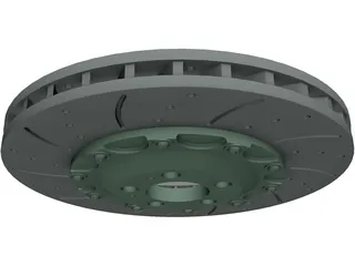 AMG Brake Rotor and Hub 3D Model preview