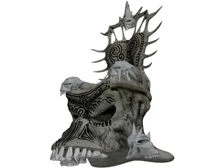 Skull Throne 3D Model preview
