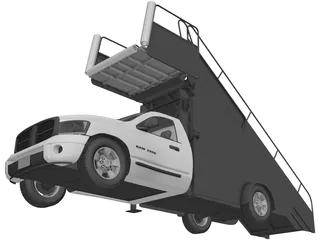 Dodge Ram 2500 Boarding Car 3D Model preview