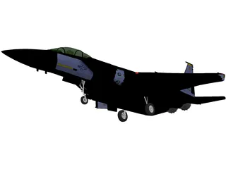 F-15 Aircraft 3D Model preview