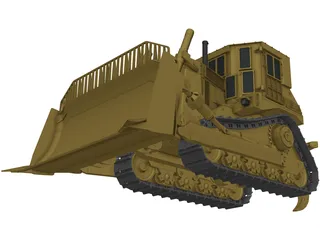 Caterpillar Bulldozer 3D Model preview