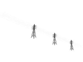 CHP Powerline 3pcs 3D Model preview