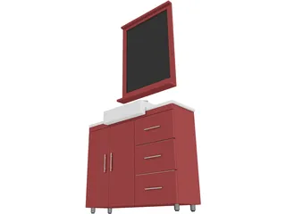 Bathroom Vanity 3D Model preview