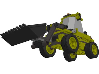 Lego Excavator 3D Model preview