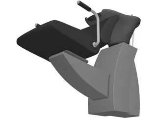 Barber Chair 3D Model preview