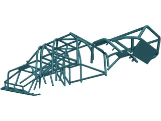 Ford Ranger Prerunner Roll Cage 3D Model preview