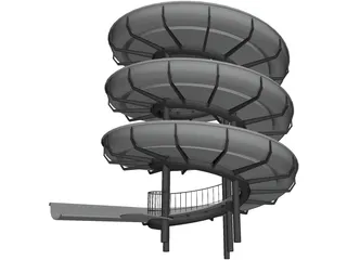 Water Slide 3D Model preview
